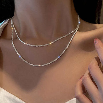 Sparkling Silver Choker