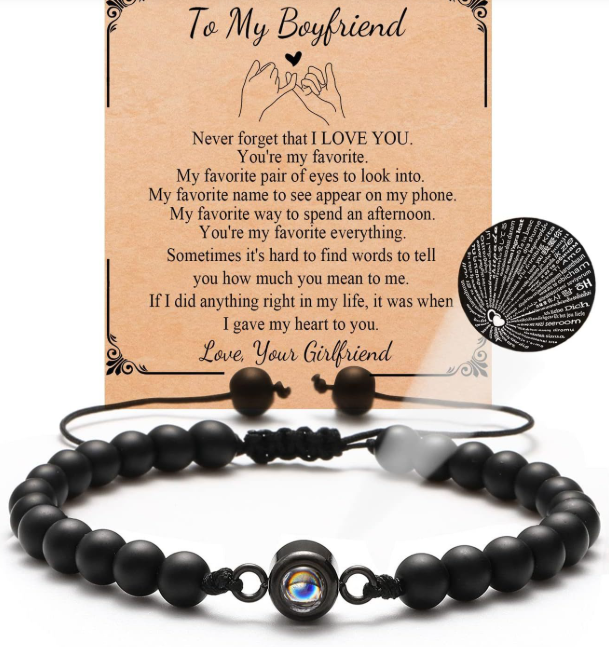 Pulsera de Proyección con Piedra Natural y Perla Zebra - Para Ella