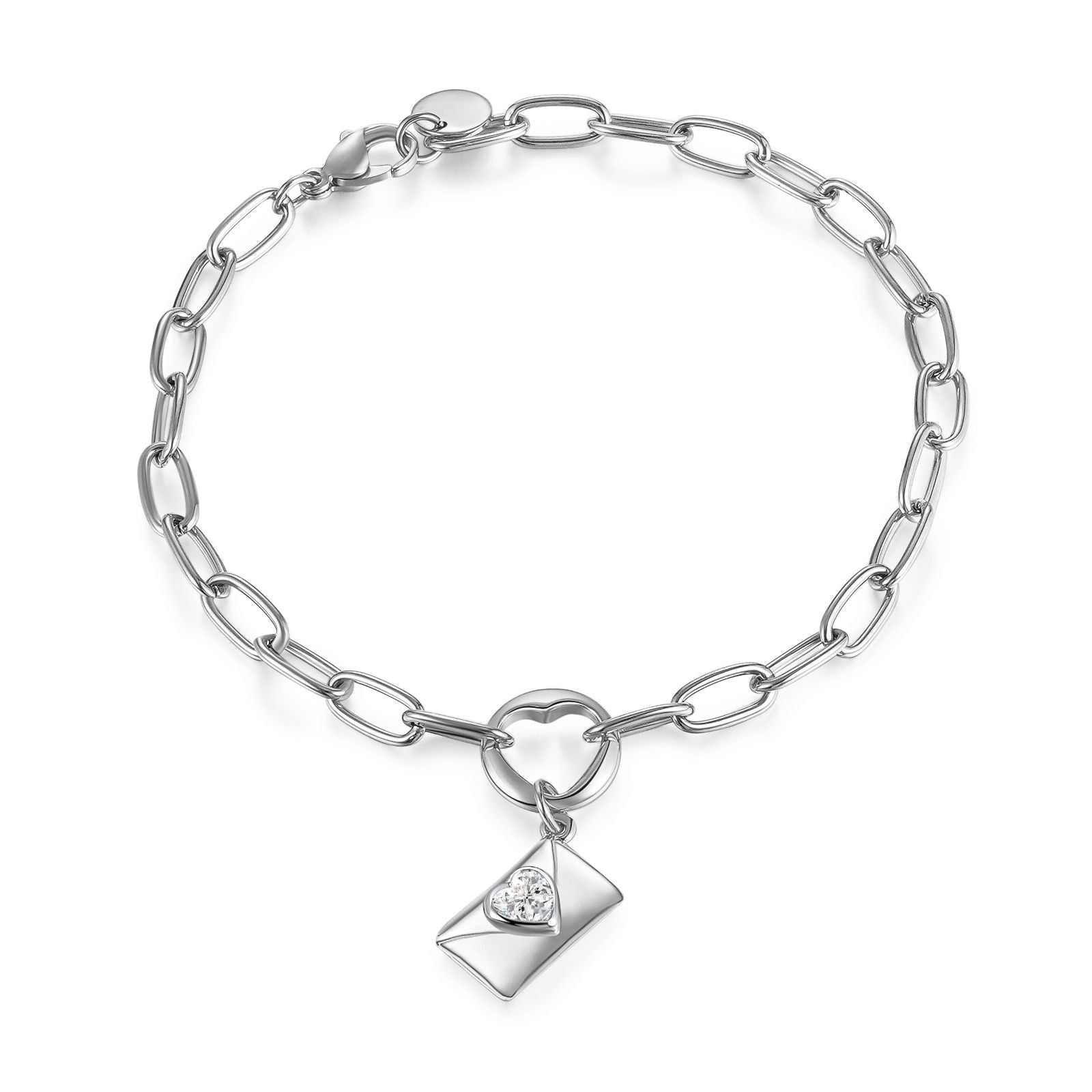 Set de Collar y Pulsera de Sobre de Corazón