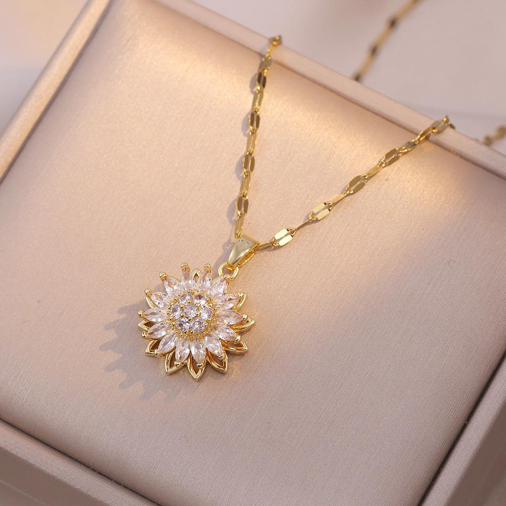 Joyas de Girasol - Collar, Anillo, Pulsera y Pendientes