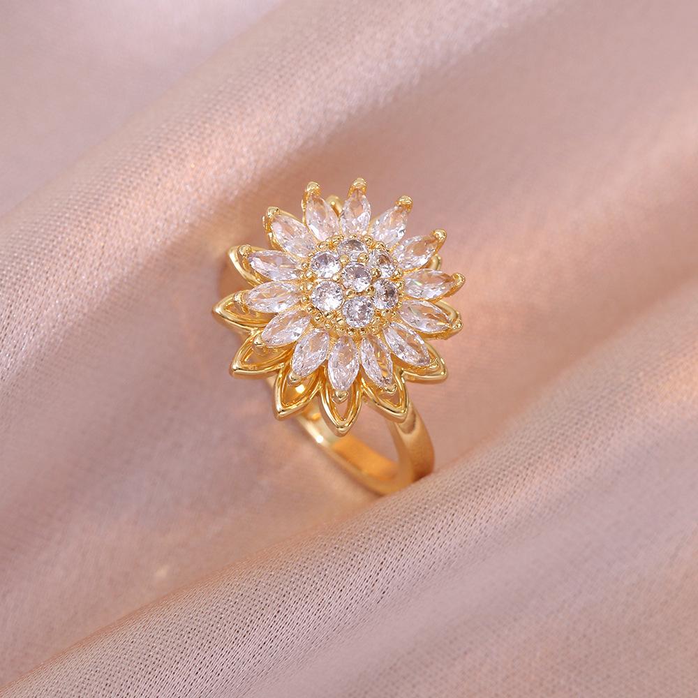 Joyas de Girasol - Collar, Anillo, Pulsera y Pendientes