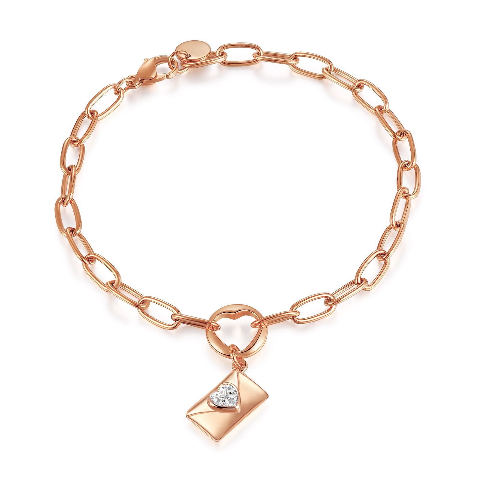 Set de Collar y Pulsera de Sobre de Corazón