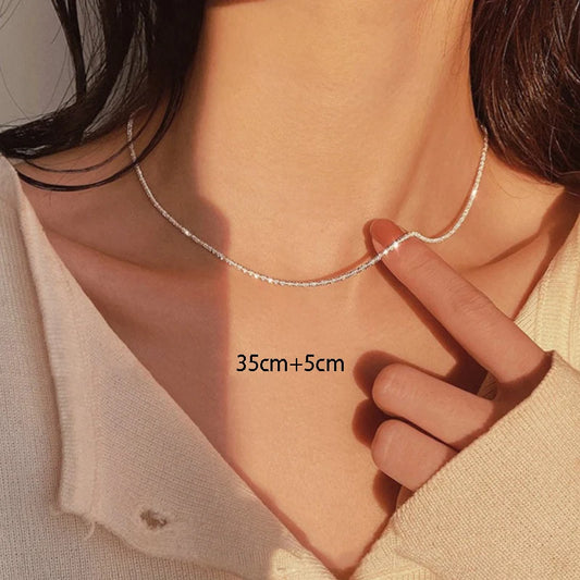 Sparkling Silver Choker
